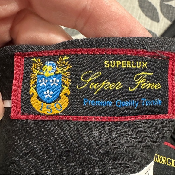 Superlux Super Fine 44/38 Euro Slim Notch Shark No Pleats pants Giorgio Fiorelli - Picture 10 of 10